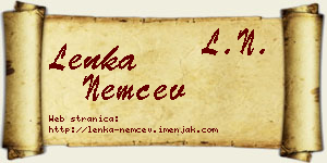 Lenka Nemčev vizit kartica